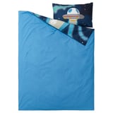 AFTONSPARV Duvet cover and pillowcase, space/blue, 150x200/50x80 cm