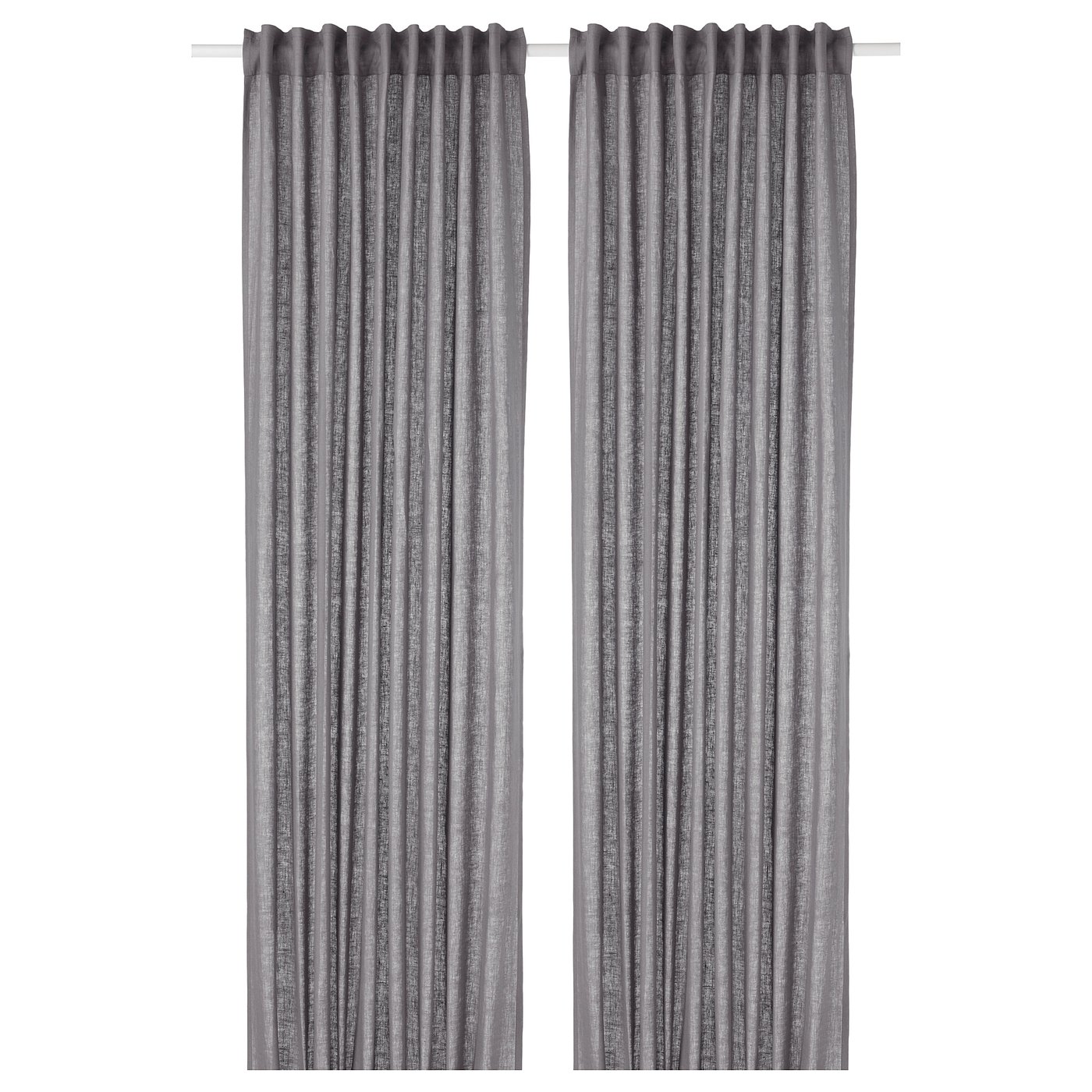 Aina Curtains 1 Pair Dark Grey Ikea