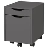ALEX Drawer unit on castors, dark grey/black, 36x50 cm