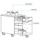 ALEX Drawer unit, white, 36x50 cm