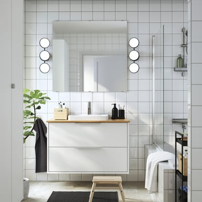 ÅLSKEN Countertop, bamboo/veneer, 122x49 cm