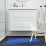 ALSTERN Bath mat, bright blue, 50x80 cm
