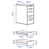ANFALLARE / ALEX Desk, bamboo/white, 140x65 cm