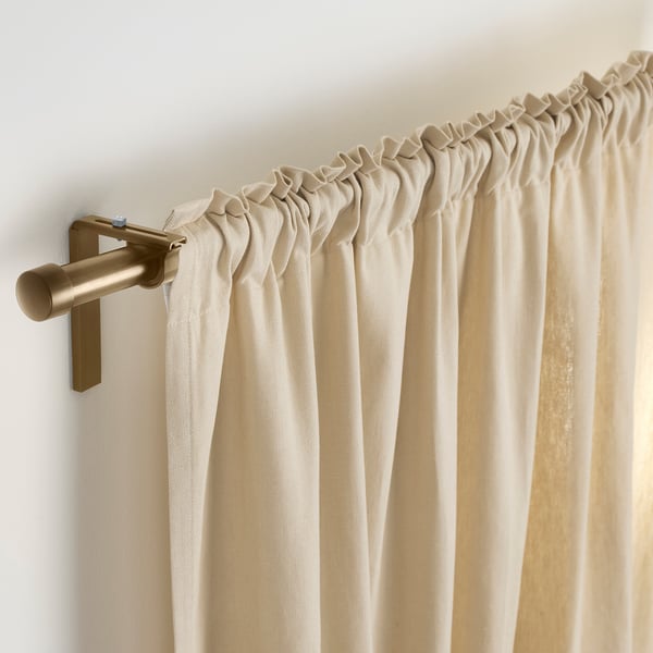 Avmata Curtain Rod Brass Colour Ikea