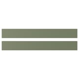AXSTAD Drawer front, grey-green, 80x10 cm