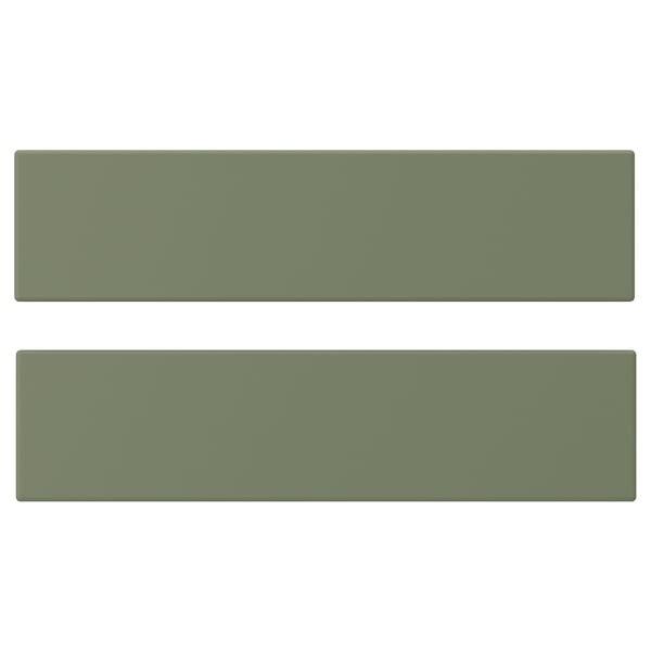 AXSTAD Drawer front, grey-green, 40x10 cm