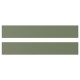 AXSTAD Drawer front, grey-green, 60x10 cm