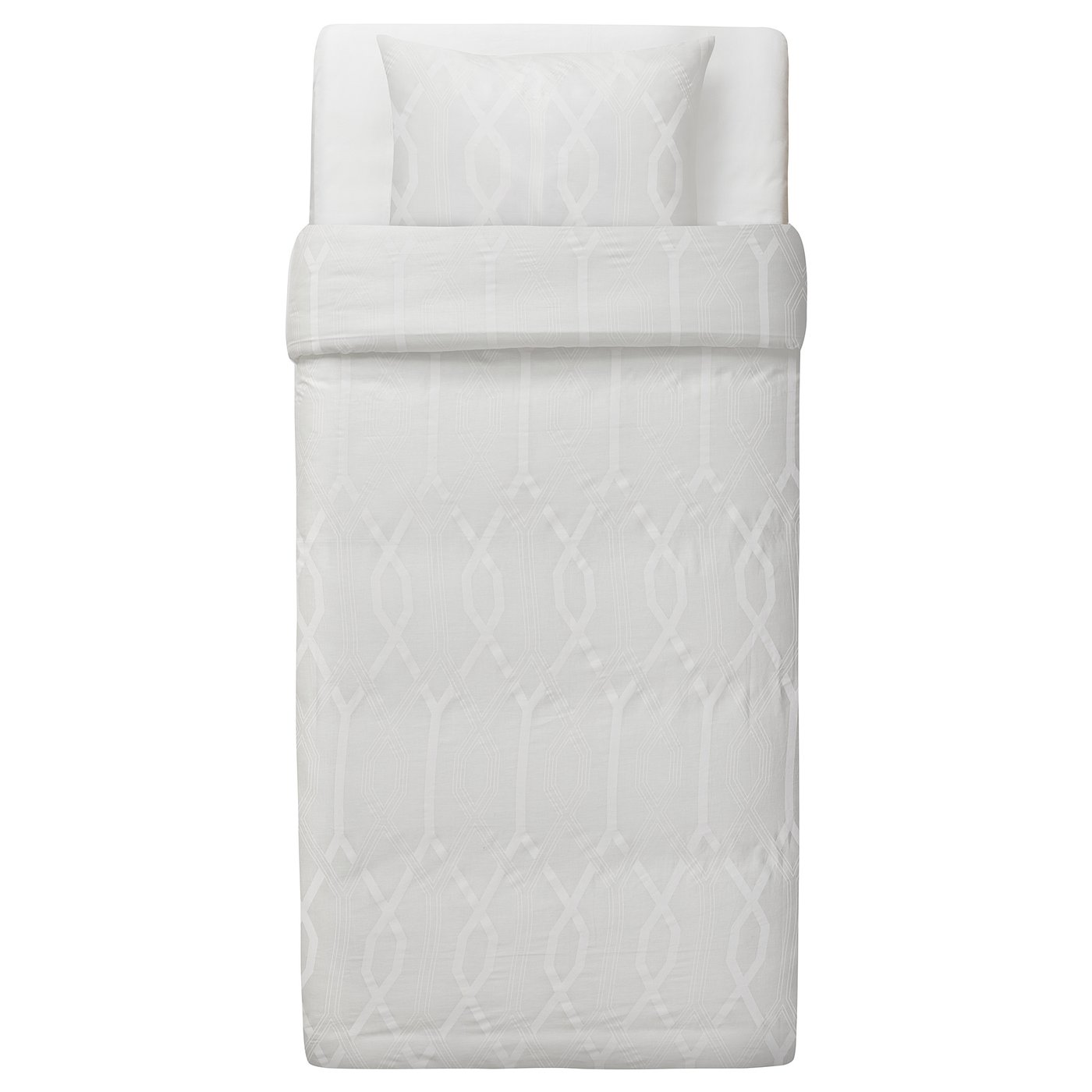 BÅGSÄV duvet cover and pillowcase, white, 150x200/50x80 cm IKEA