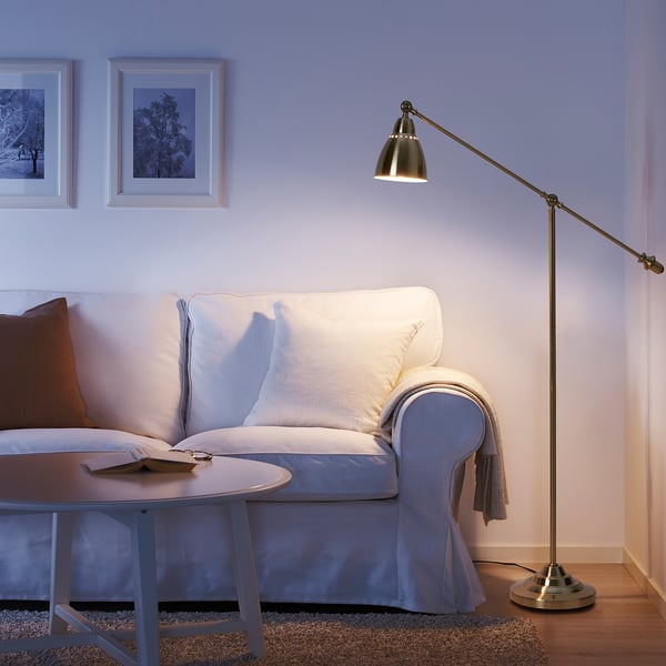 Barometer Floor Reading Lamp Brass Colour Ikea