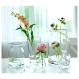BEGÄRLIG Vase, clear glass, 29 cm