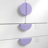BEGRIPA Handle, lilac/half-round, 130 mm