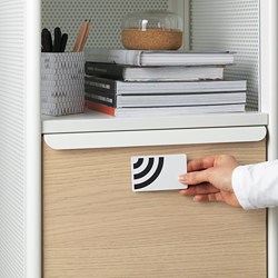 Bekant Storage Unit With Smart Lock Mesh White Ikea