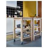 BEKVÄM Kitchen trolley, birch, 58x50 cm