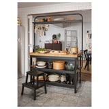 BEKVÄM Step stool, black, 50 cm
