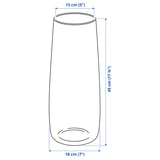 BERÄKNA Vase, clear glass, 45 cm