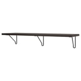 BERGSHULT / FÖRLÄGGARE Wall shelf, brown-black/black, 120x30 cm