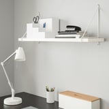 BERGSHULT / PERSHULT Wall shelf, white/white, 80x20 cm