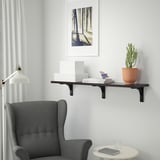 BERGSHULT / RAMSHULT Wall shelf, brown-black, 120x30 cm