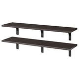 BERGSHULT / RAMSHULT Wall shelf combination, brown-black, 120x30 cm