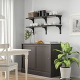 BERGSHULT / RAMSHULT Wall shelf combination, brown-black, 120x30 cm