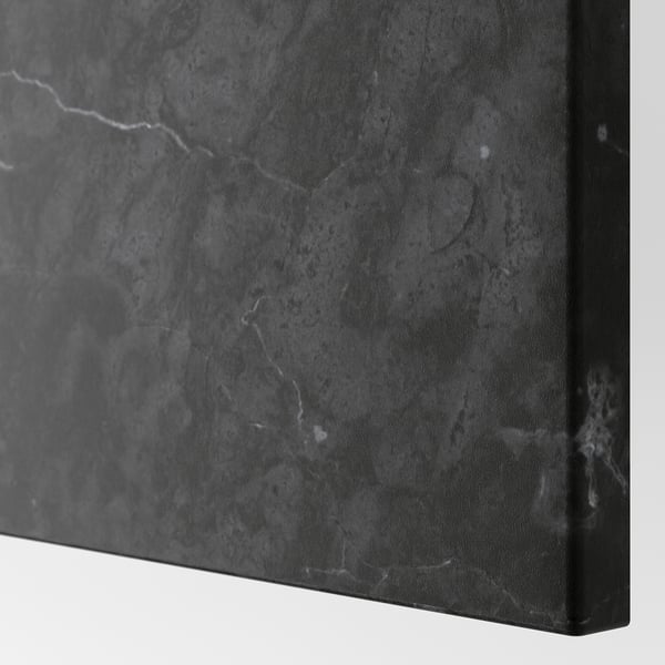 BERGSVIKEN Drawer front, black marble effect, 60x26 cm