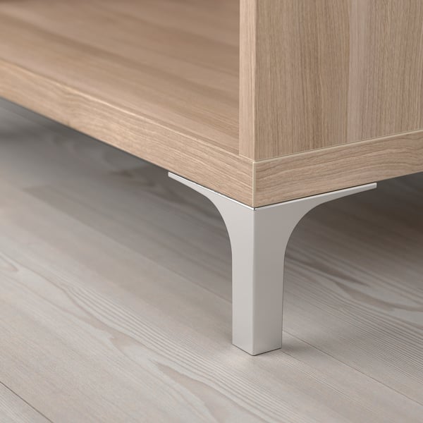 Besta Cabinet Unit Grey Stained Walnut Effect Ikea