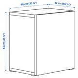 BESTÅ Shelf unit with door, white/Sutterviken white, 60x42x64 cm