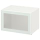 BESTÅ Shelf unit with glass door, white Glassvik/white/light green frosted glass, 60x42x38 cm