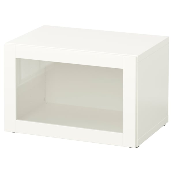 BESTÅ Shelf unit with glass door, white/Sindvik white clear glass, 60x42x38 cm