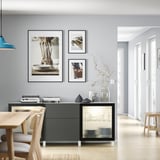 BESTÅ Storage combination with drawers, white Lappviken/Stubbarp/Fällsvik anthracite, 180x42x74 cm