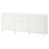 BESTÅ Storage combination with drawers, white/Sutterviken/Kabbarp white, 180x42x74 cm