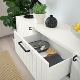 BESTÅ Storage combination with drawers, white/Sutterviken/Kabbarp white, 180x42x74 cm