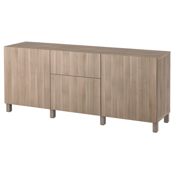 Besta Storage Combination With Drawers Lappviken Grey Stained