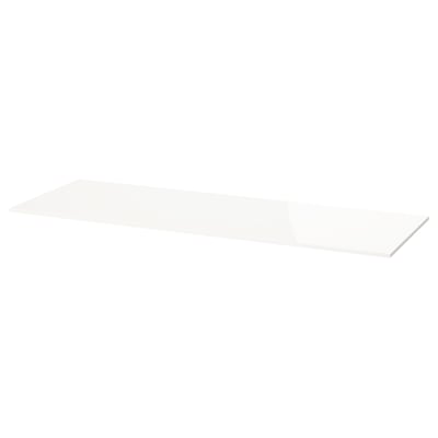 BESTÅ Top panel, high-gloss white, 120x42 cm