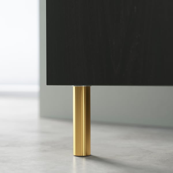 BESTÅ TV bench with drawers, white/Bergsviken/Ösarp beige, 120x42x48 cm