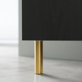 BESTÅ TV bench with drawers, white/Bergsviken/Ösarp beige, 120x42x48 cm