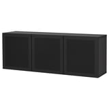 BESTÅ Wall-mounted cabinet combination, black-brown/Mörtviken black, 180x42x64 cm