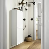 BESTÅ Wall-mounted cabinet combination, white/Hanviken white, 60x22x64 cm