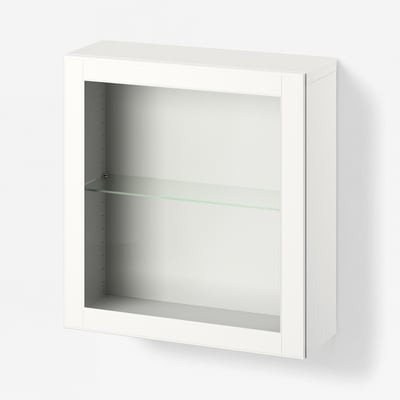BESTÅ Wall-mounted cabinet combination, white/Ostvik white, 60x22x64 cm