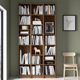 BILLY Bookcase comb with extension units, brown walnut effect, 120x28x237 cm