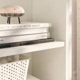 BILLY / EKET Bookcase comb w foldable table, white, 80x106 cm
