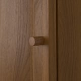 BILLY / OXBERG Bookcase with door, brown walnut effect, 40x30x106 cm