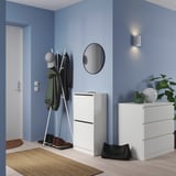 BISSA / EKRAR Hallway furniture, set of 4, white/grey