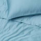 BJÖRKAL Duvet cover and 2 pillowcases, blue, 240x220/50x80 cm