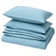 BJÖRKAL Duvet cover and 2 pillowcases, blue, 240x220/50x80 cm