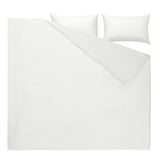 BJÖRKAL Duvet cover and 2 pillowcases, white, 240x220/50x80 cm