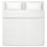 BJÖRKAL Duvet cover and 2 pillowcases, white, 240x220/50x80 cm