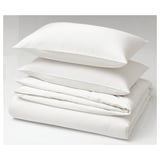 BJÖRKAL Duvet cover and 2 pillowcases, white, 240x220/50x80 cm