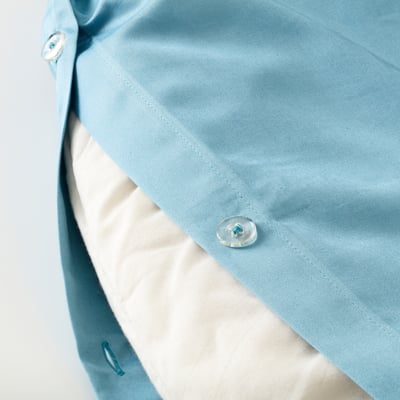 BJÖRKAL Duvet cover and pillowcase, blue, 150x200/50x80 cm