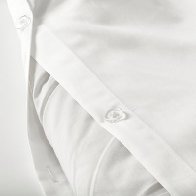 BJÖRKAL Duvet cover and pillowcase, white, 150x200/50x80 cm